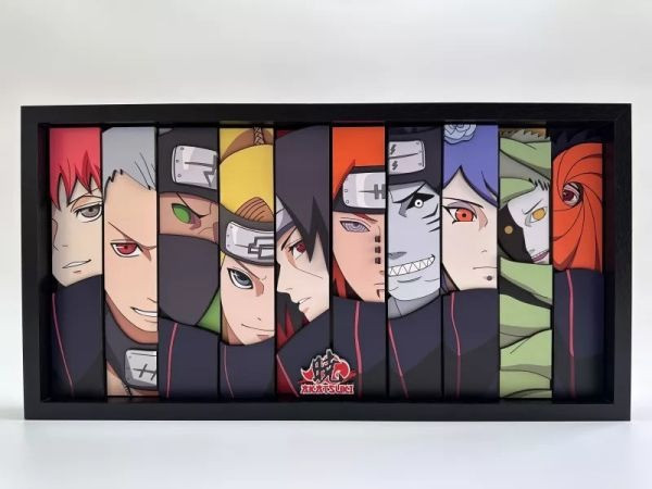 【海外現貨】凹凸Panda×Akatsuki 曉組織橫版 立體畫 裝飾畫 火影忍者 心蹤,shinzou,GK,雕像,公仔,玩具,模型,一番賞,GK模型,GK雕像