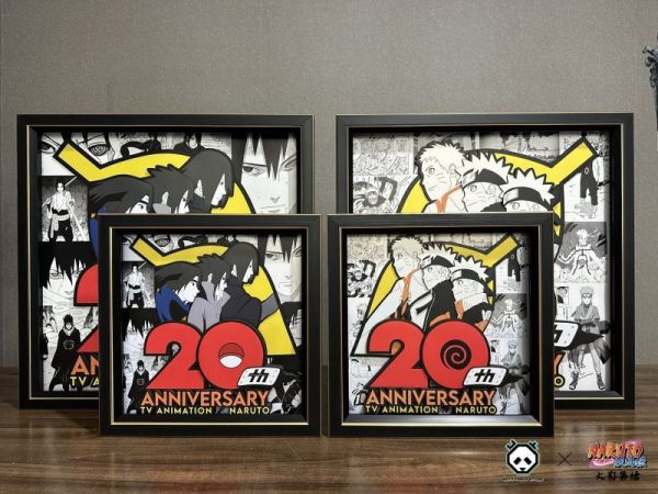 【海外現貨】凹凸Panda×火影集結 20週年宇智波佐助紀念框 火影忍者 心蹤,shinzou,GK,雕像,公仔,玩具,模型,一番賞,GK模型,GK雕像