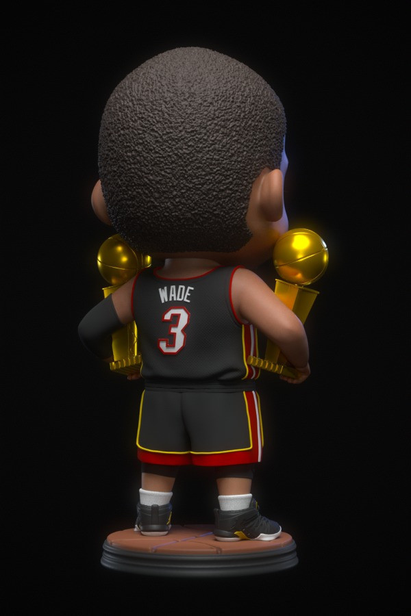 【預購】M3 Q版德韋恩·韋德 NBA 心蹤,shinzou,GK,雕像,公仔,玩具,模型,一番賞,GK模型,GK雕像