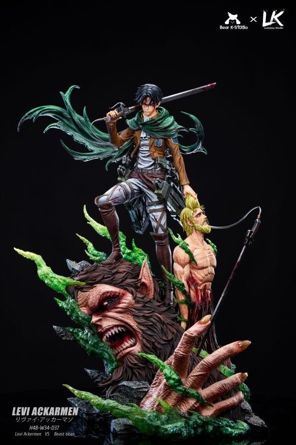 【預購】Bear K×LK 里維兵長 進擊的巨人 心蹤,shinzou,GK,雕像,公仔,玩具,模型,一番賞,GK模型,GK雕像