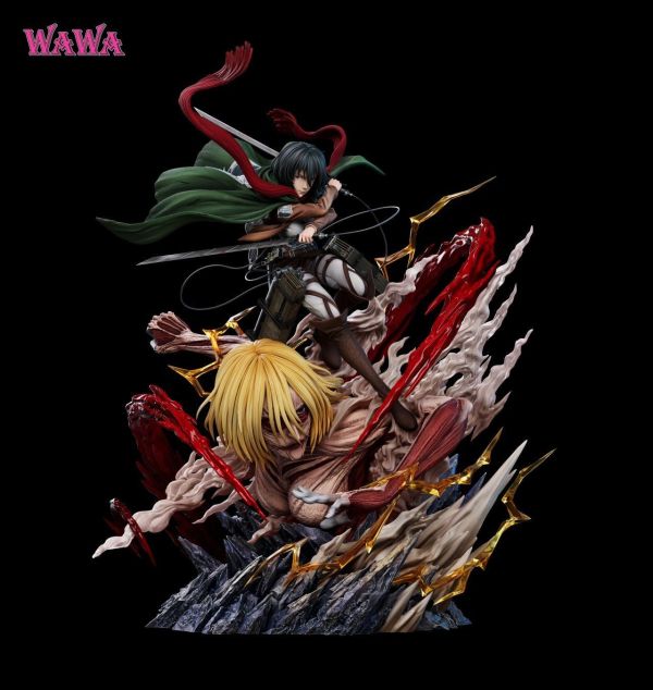 【預購】WAWA 三笠·阿克曼 米卡莎 進擊的巨人 心蹤,shinzou,GK,雕像,公仔,玩具,模型,一番賞,GK模型,GK雕像