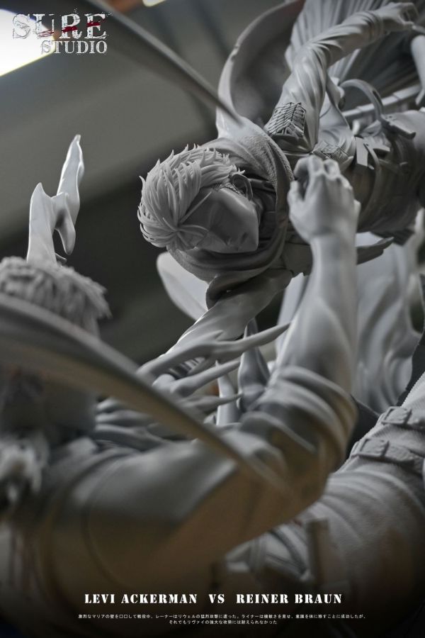 【預購】Sure 兵長vs萊納 進擊的巨人 心蹤,shinzou,GK,雕像,公仔,玩具,模型,一番賞,GK模型,GK雕像