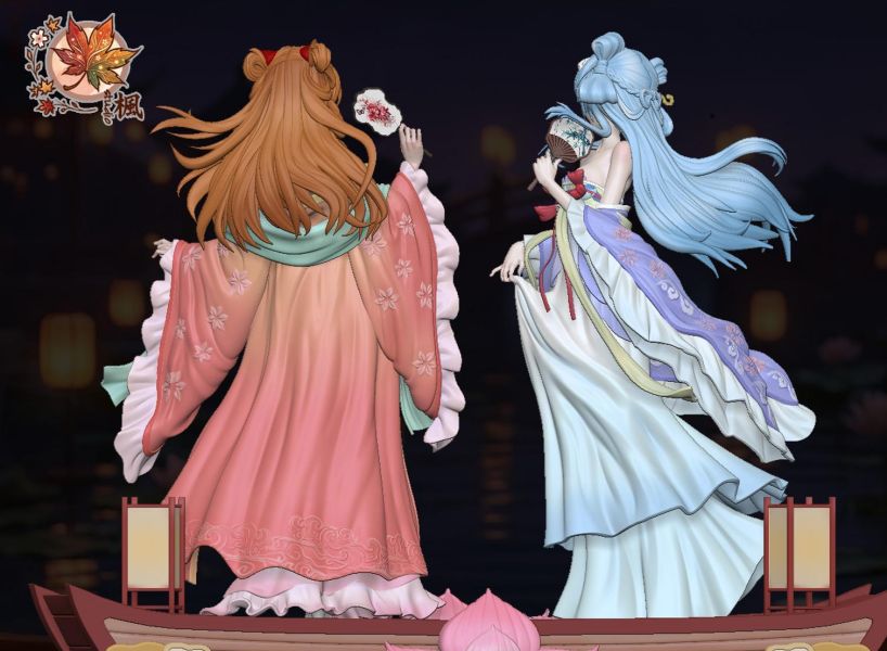 【預購】楓枼社 國風 明日香 綾波零 EVA新世紀福音戰士 心蹤,shinzou,GK,雕像,公仔,玩具,模型,一番賞,GK模型,GK雕像