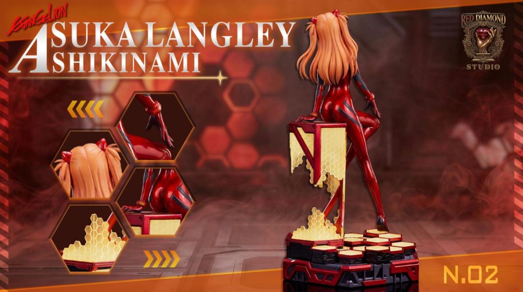 【預購】RED DIAMOND 明日香 EVA新世紀福音戰士 心蹤,shinzou,GK,雕像,公仔,玩具,模型,一番賞,GK模型,GK雕像