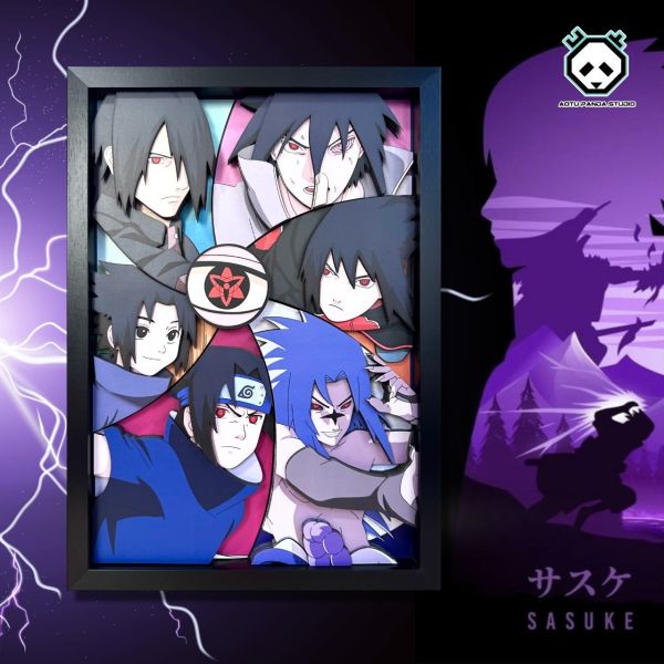 【海外現貨】凹凸Panda 宇智波佐助 立體畫 裝飾畫 火影忍者 心蹤,shinzou,GK,雕像,公仔,玩具,模型,一番賞,GK模型,GK雕像