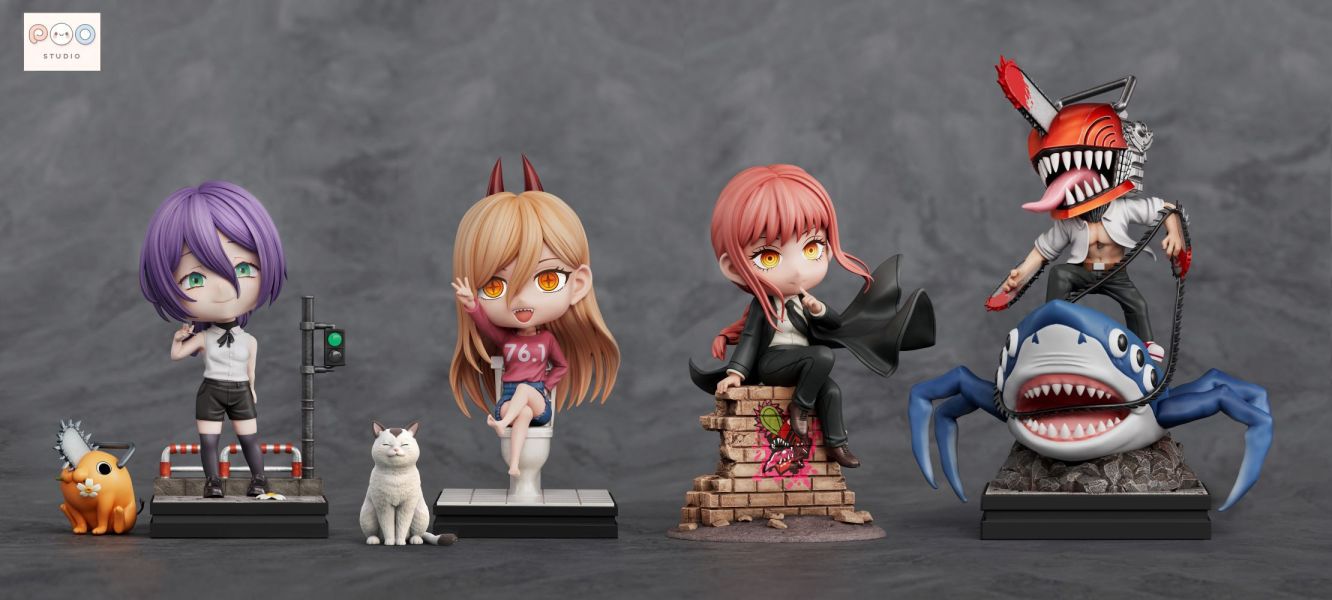 【預購】popo Q版電次 鏈鋸人 心蹤,shinzou,GK,雕像,公仔,玩具,模型,一番賞,GK模型,GK雕像