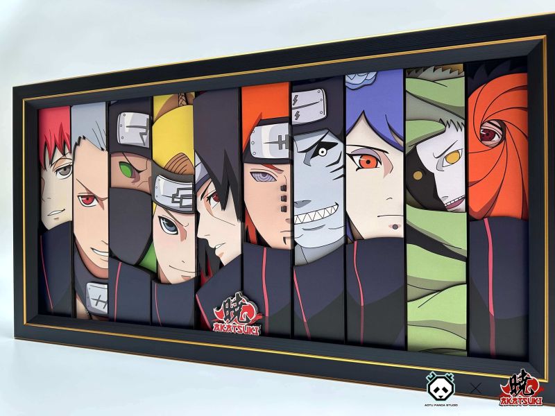 【海外現貨】凹凸Panda×Akatsuki 曉組織橫版 立體畫 裝飾畫 火影忍者 心蹤,shinzou,GK,雕像,公仔,玩具,模型,一番賞,GK模型,GK雕像