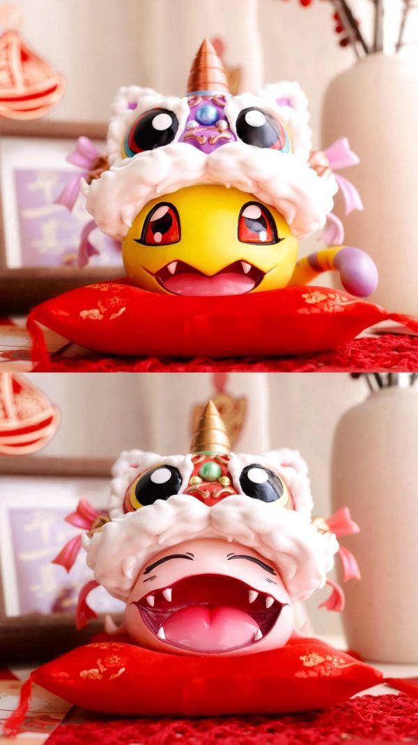 【預購】MINE 新春款系喵喵獸和滾球獸 數碼寶貝 心蹤,shinzou,GK,雕像,公仔,玩具,模型,一番賞,GK模型,GK雕像