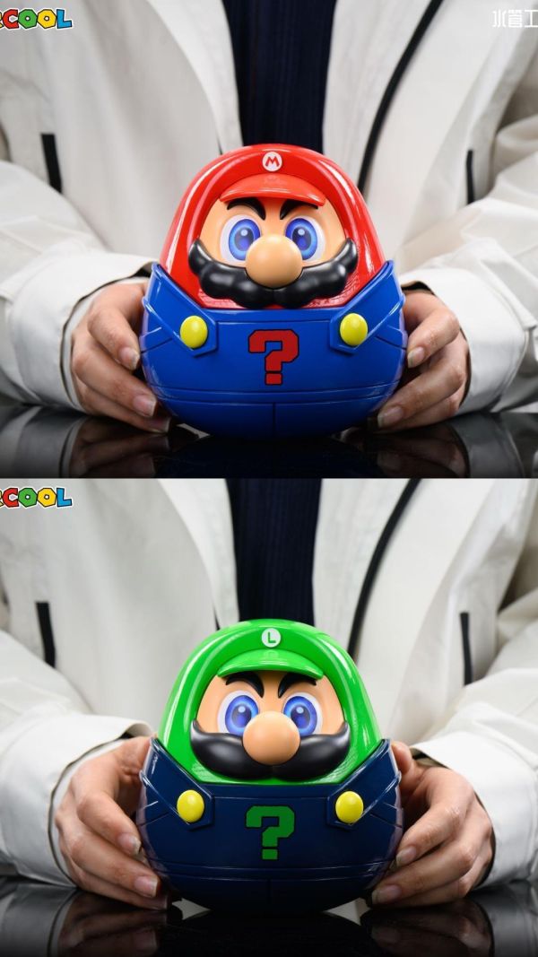 【預購】SUPERCOOL 水管工兄弟達摩儲物蛋 超級瑪利歐 心蹤,shinzou,GK,雕像,公仔,玩具,模型,一番賞,GK模型,GK雕像