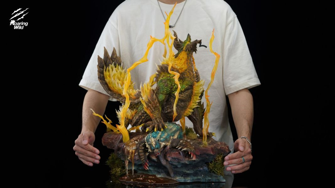【預購】Roaring Wild 金雷公雷狼龍 魔物獵人 心蹤,shinzou,GK,雕像,公仔,玩具,模型,一番賞,GK模型,GK雕像