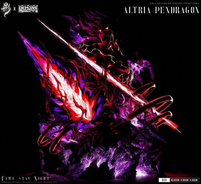 【預購】掠影×DEMONS 黑毛 saber Fate 心蹤,shinzou,GK,雕像,公仔,玩具,模型,一番賞,GK模型,GK雕像