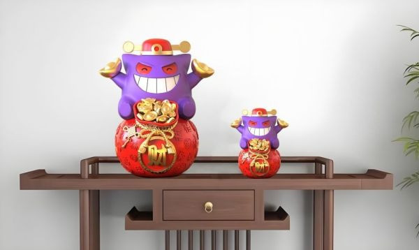 【預購】跳跳堂 招財耿鬼 雙配色 雙比例 寶可夢 神奇寶貝 心蹤,shinzou,GK,雕像,公仔,玩具,模型,一番賞,GK模型,GK雕像