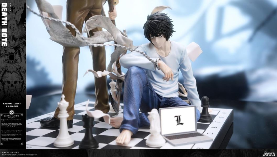 【預購】Anm 夜神月 L 死亡筆記本 心蹤,shinzou,GK,雕像,公仔,玩具,模型,一番賞,GK模型,GK雕像