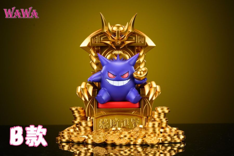 【預購】WAWA 王座招財耿鬼 寶可夢 心蹤,shinzou,GK,雕像,公仔,玩具,模型,一番賞,GK模型,GK雕像