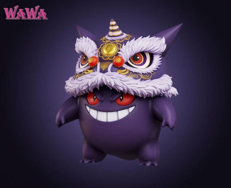 【預購】WAWA 舞獅耿鬼 寶可夢 心蹤,shinzou,GK,雕像,公仔,玩具,模型,一番賞,GK模型,GK雕像