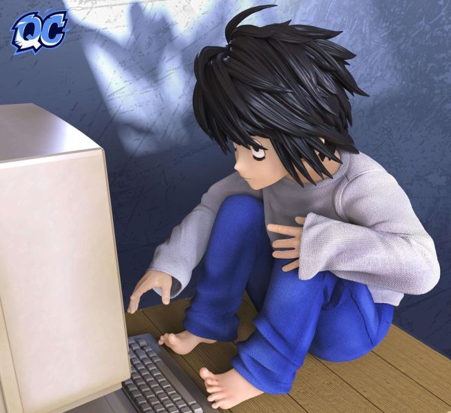 【預購】啟晨 童年L 死亡筆記本 心蹤,shinzou,GK,雕像,公仔,玩具,模型,一番賞,GK模型,GK雕像