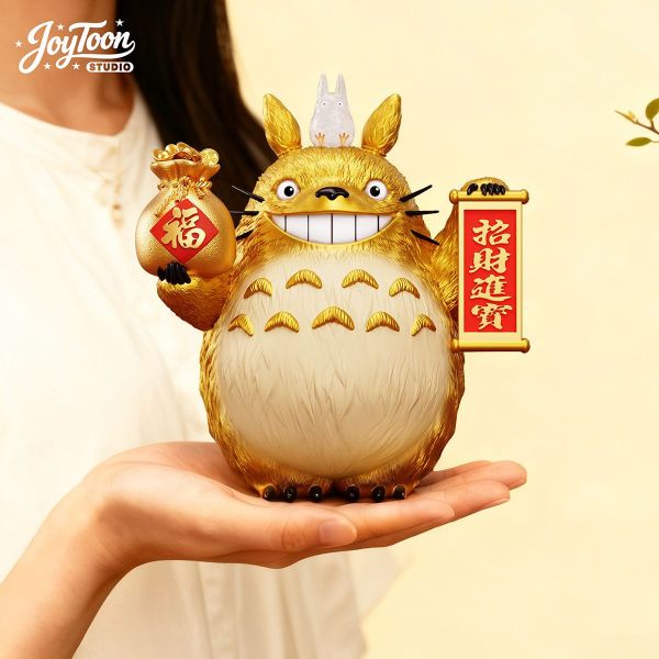 【預購】JoyToon 招財黃金龍貓 宮崎駿 心蹤,shinzou,GK,雕像,公仔,玩具,模型,一番賞,GK模型,GK雕像