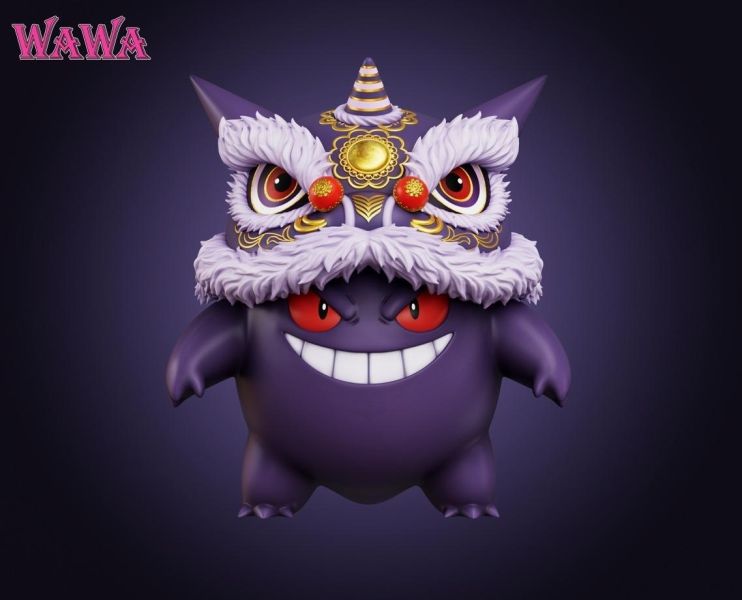 【預購】WAWA 舞獅耿鬼 寶可夢 心蹤,shinzou,GK,雕像,公仔,玩具,模型,一番賞,GK模型,GK雕像