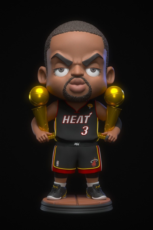 【預購】M3 Q版德韋恩·韋德 NBA 心蹤,shinzou,GK,雕像,公仔,玩具,模型,一番賞,GK模型,GK雕像