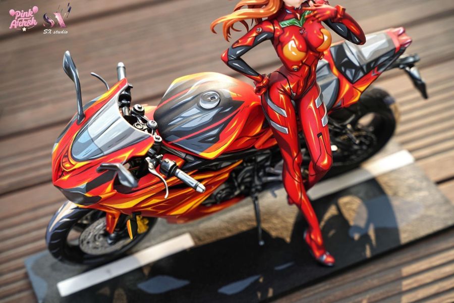 【預購】Aetheria×SX 摩托機車少女明日香 EVA新世紀福音戰士 心蹤,shinzou,GK,雕像,公仔,玩具,模型,一番賞,GK模型,GK雕像