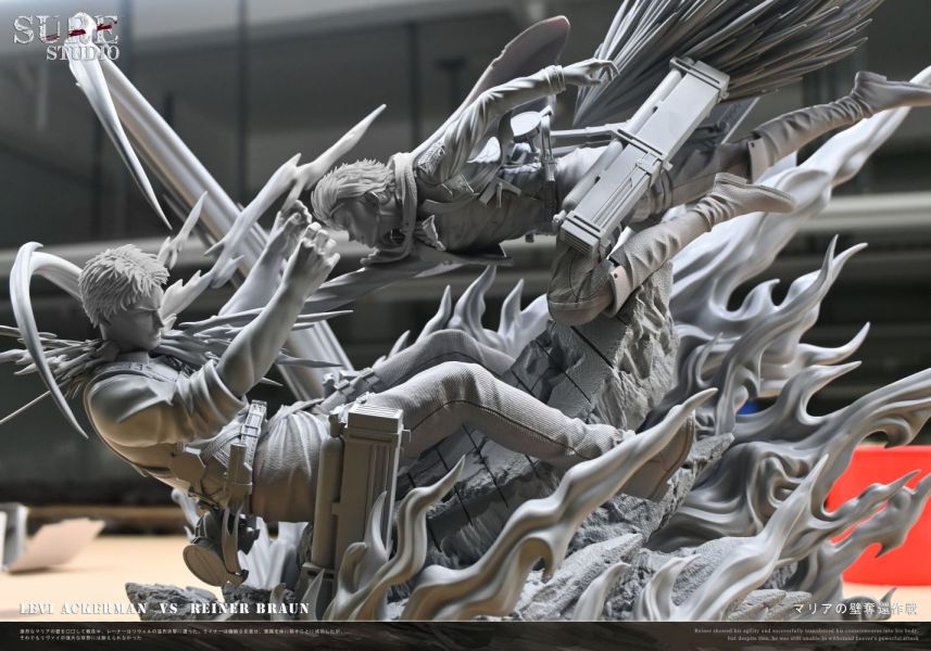 【預購】Sure 兵長vs萊納 進擊的巨人 心蹤,shinzou,GK,雕像,公仔,玩具,模型,一番賞,GK模型,GK雕像