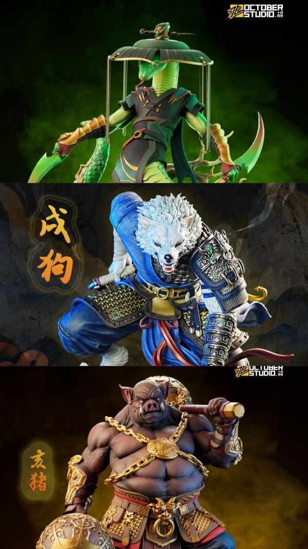 【預購】十月梧桐 十二生肖 亥豬 巳蛇 戌狗 心蹤,shinzou,GK,雕像,公仔,玩具,模型,一番賞,GK模型,GK雕像