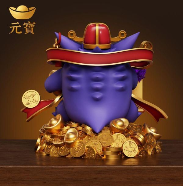 【預購】元寶 招財財神爺耿鬼 寶可夢 心蹤,shinzou,GK,雕像,公仔,玩具,模型,一番賞,GK模型,GK雕像