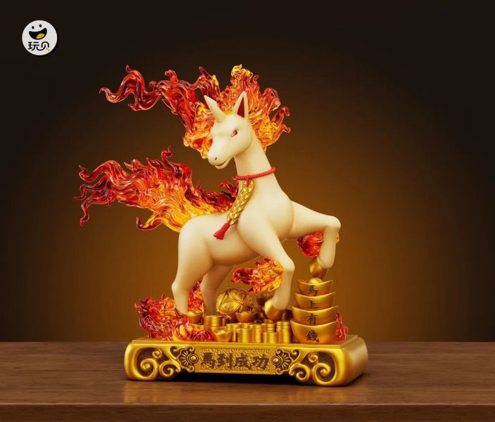 【預購】玩貝 烈焰馬招財擺件 寶可夢 心蹤,shinzou,GK,雕像,公仔,玩具,模型,一番賞,GK模型,GK雕像