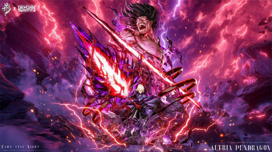【預購】掠影×DEMONS 黑毛 saber Fate 心蹤,shinzou,GK,雕像,公仔,玩具,模型,一番賞,GK模型,GK雕像