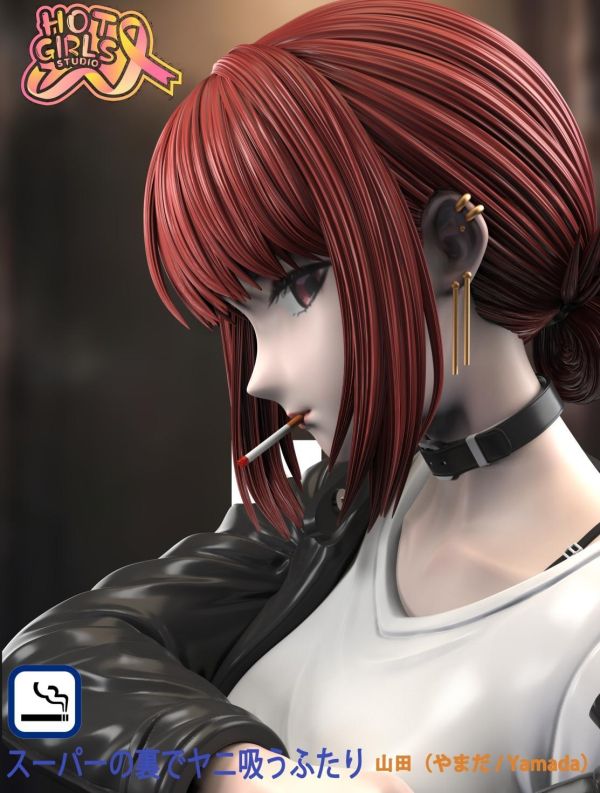 【預購】Hot Girls 山田小姐 躲在超市後門抽菸的兩人 心蹤,shinzou,GK,雕像,公仔,玩具,模型,一番賞,GK模型,GK雕像