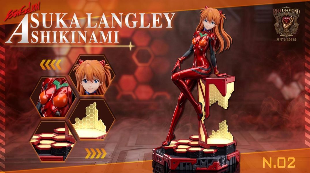 【預購】RED DIAMOND 明日香 EVA新世紀福音戰士 心蹤,shinzou,GK,雕像,公仔,玩具,模型,一番賞,GK模型,GK雕像