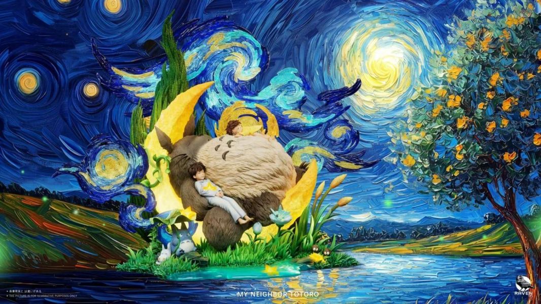 【預購】Raven 渡鴉 星空下的龍貓 宮崎駿 心蹤,shinzou,GK,雕像,公仔,玩具,模型,一番賞,GK模型,GK雕像