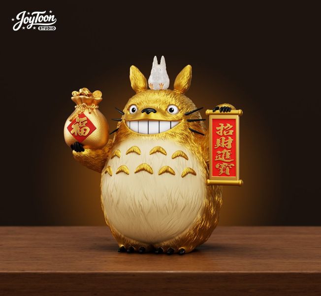 【預購】JoyToon 招財黃金龍貓 宮崎駿 心蹤,shinzou,GK,雕像,公仔,玩具,模型,一番賞,GK模型,GK雕像