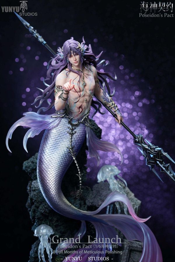 【預購】雲雨 海神契約 祁煜 戀與深空 心蹤,shinzou,GK,雕像,公仔,玩具,模型,一番賞,GK模型,GK雕像