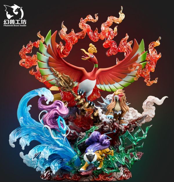 【預購】幻獸工坊 鳳王與三聖獸 寶可夢 心蹤,shinzou,GK,雕像,公仔,玩具,模型,一番賞,GK模型,GK雕像