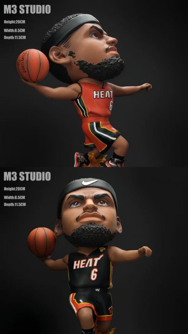 【預購】M3 Q版熱火詹姆斯 NBA 心蹤,shinzou,GK,雕像,公仔,玩具,模型,一番賞,GK模型,GK雕像