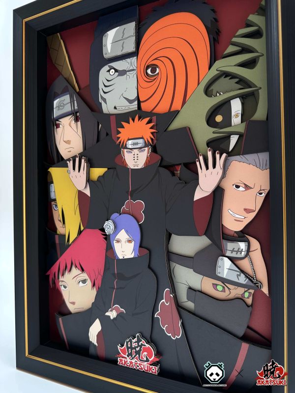 【海外現貨】凹凸Panda×Akatsuki 曉組織豎版 立體畫 裝飾畫 火影忍者 心蹤,shinzou,GK,雕像,公仔,玩具,模型,一番賞,GK模型,GK雕像