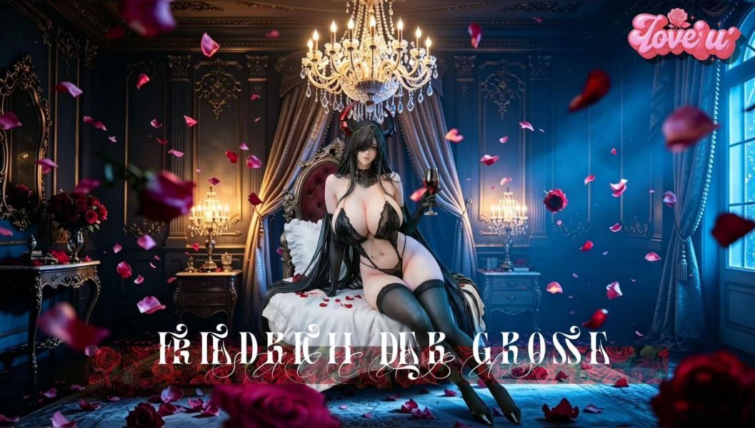 【預購】Love U 腓特烈大帝 微醺ver. 碧藍航線 心蹤,shinzou,GK,雕像,公仔,玩具,模型,一番賞,GK模型,GK雕像