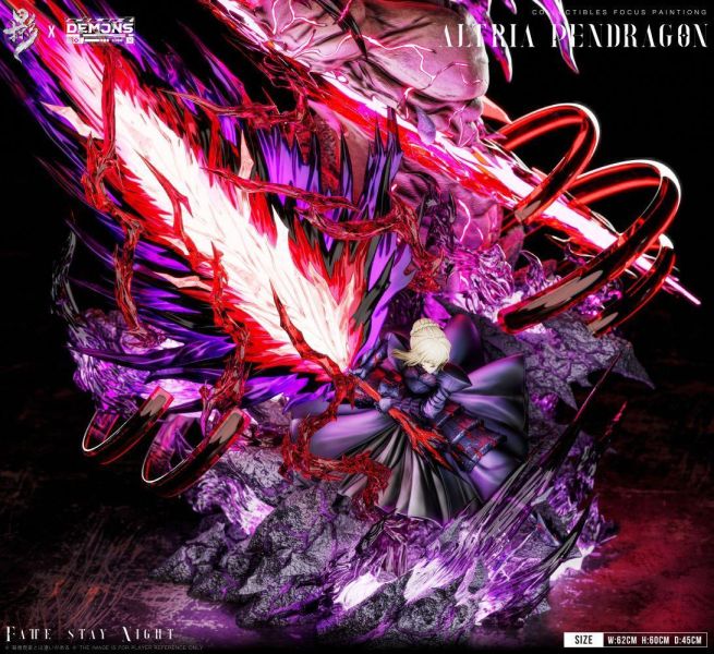 【預購】掠影×DEMONS 黑毛 saber Fate 心蹤,shinzou,GK,雕像,公仔,玩具,模型,一番賞,GK模型,GK雕像