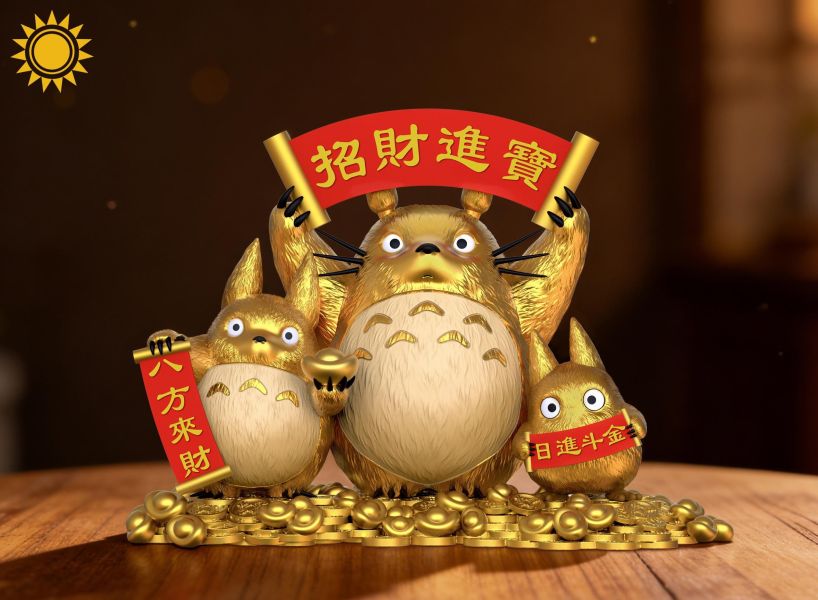 【預購】太陽模玩 龍貓招財系列 宮崎駿 繁體 心蹤,shinzou,GK,雕像,公仔,玩具,模型,一番賞,GK模型,GK雕像