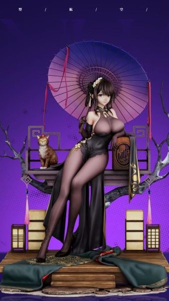 【預購】T-one 鎮海 旗袍Ver. 碧藍航線 心蹤,shinzou,GK,雕像,公仔,玩具,模型,一番賞,GK模型,GK雕像