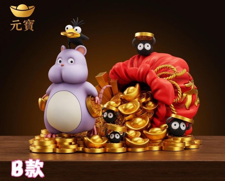 【預購】元寶 鼠來寶招財坊寶寶 神隱少女 宮崎駿 心蹤,shinzou,GK,雕像,公仔,玩具,模型,一番賞,GK模型,GK雕像