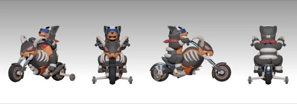 【預購】AU 摩托車戴魯比狗 寶可夢 心蹤,shinzou,GK,雕像,公仔,玩具,模型,一番賞,GK模型,GK雕像