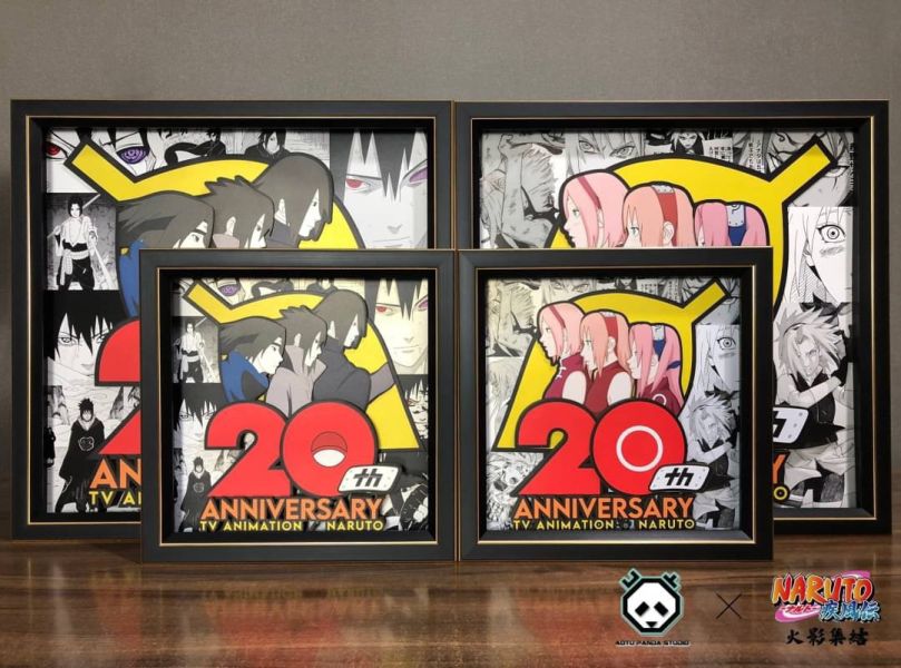 【海外現貨】凹凸Panda×火影集結 20週年宇智波佐助紀念框 火影忍者 心蹤,shinzou,GK,雕像,公仔,玩具,模型,一番賞,GK模型,GK雕像
