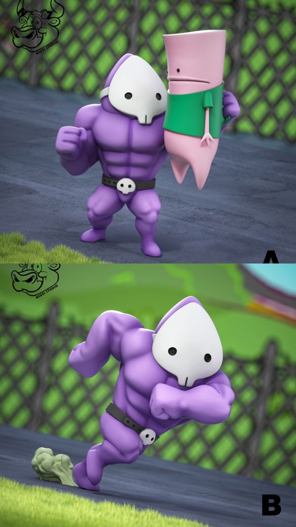 【預購】NIUZI 牛子 狂扁小朋友 紫色恐怖 心蹤,shinzou,GK,雕像,公仔,玩具,模型,一番賞,GK模型,GK雕像