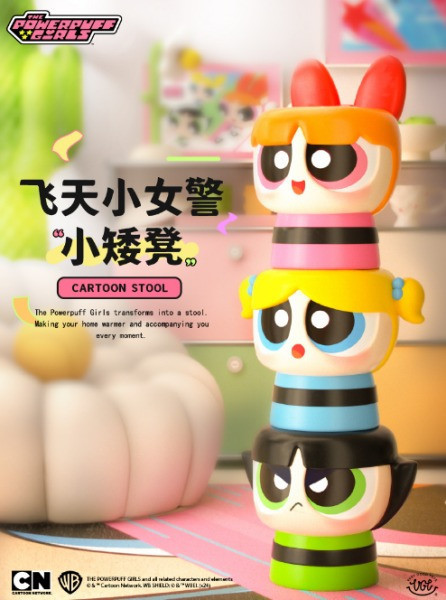 【預購】正版授權 VGT 飛天小女警小矮凳 花花&泡泡&毛毛 心蹤,shinzou,GK,雕像,公仔,玩具,模型,一番賞,GK模型,GK雕像