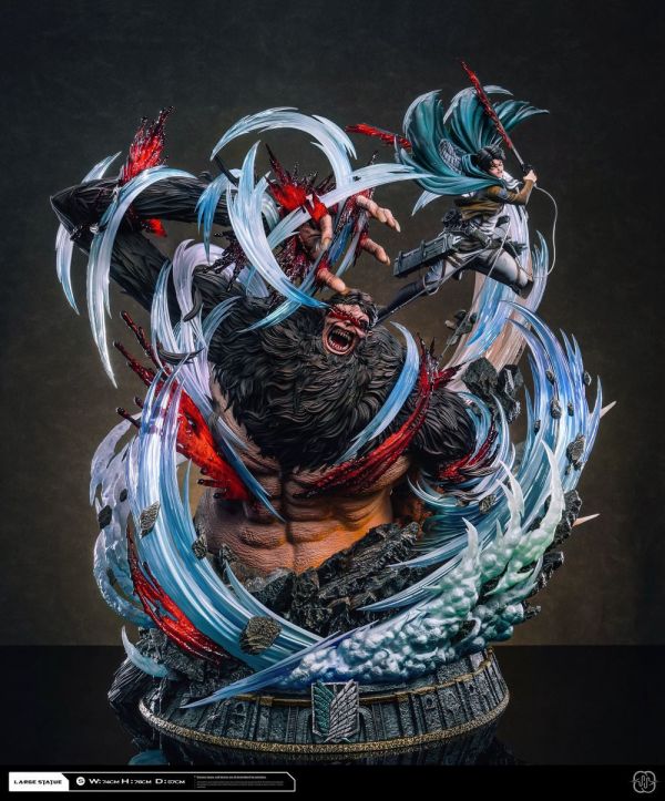 【預購】Hertz 兵長vs獸巨 2.0 進擊的巨人 心蹤,shinzou,GK,雕像,公仔,玩具,模型,一番賞,GK模型,GK雕像
