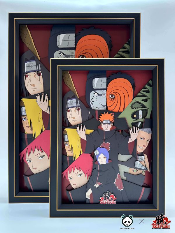 【海外現貨】凹凸Panda×Akatsuki 曉組織豎版 立體畫 裝飾畫 火影忍者 心蹤,shinzou,GK,雕像,公仔,玩具,模型,一番賞,GK模型,GK雕像