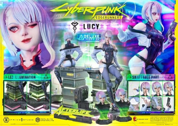 【預購】正版授權 P1S Prime 1 Studio Lucy 露西 電馭叛客:邊緣行者 心蹤,shinzou,GK,雕像,公仔,玩具,模型,一番賞,GK模型,GK雕像
