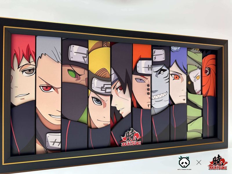 【海外現貨】凹凸Panda×Akatsuki 曉組織橫版 立體畫 裝飾畫 火影忍者 心蹤,shinzou,GK,雕像,公仔,玩具,模型,一番賞,GK模型,GK雕像